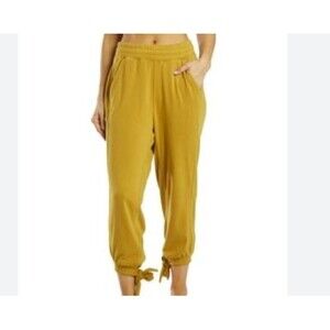 FREE PEOPLE Cozy All Day Harem Pant Joggers Daytime Fireworks Yellow Medium